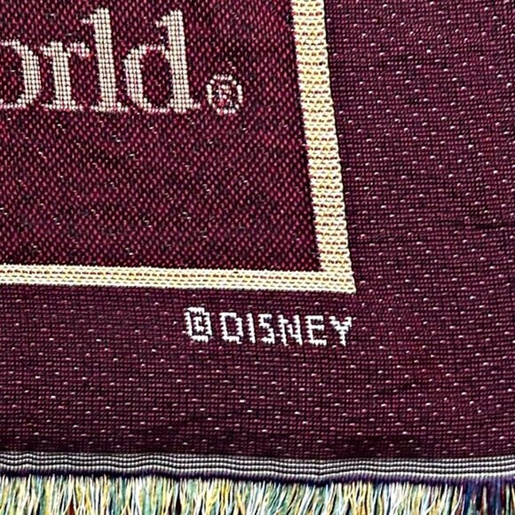 Disney World Mickey Mouse 48" X 60" Tapestry Fringe Edge Throw Blanket - Picture 3 of 5